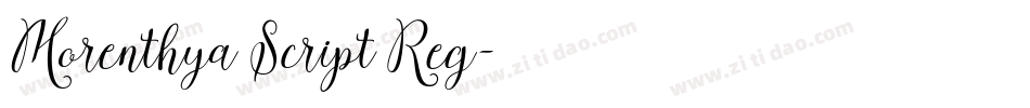 Morenthya Script Reg字体转换
